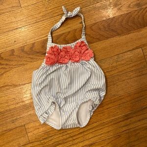 Janie and Jack flower swim suit 3-6 mo